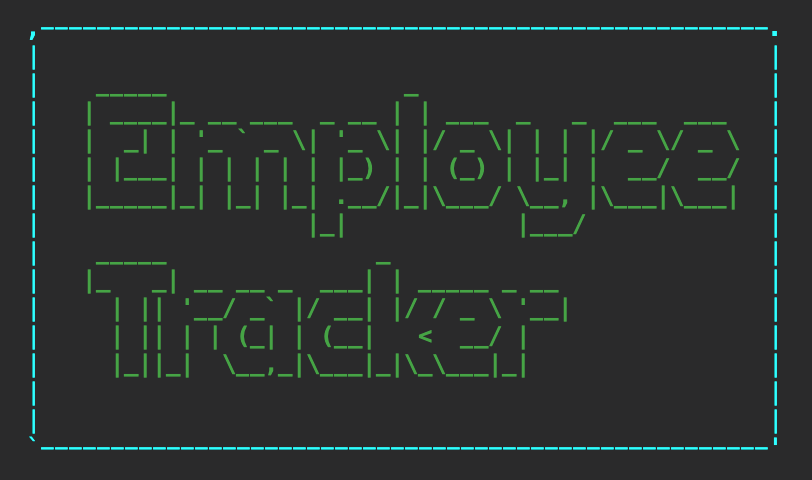 Image of the employee tracker app