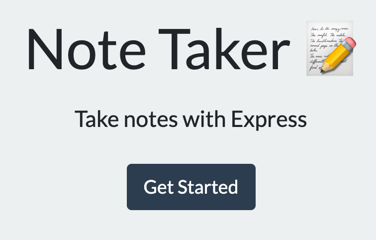 Image of the note taker app